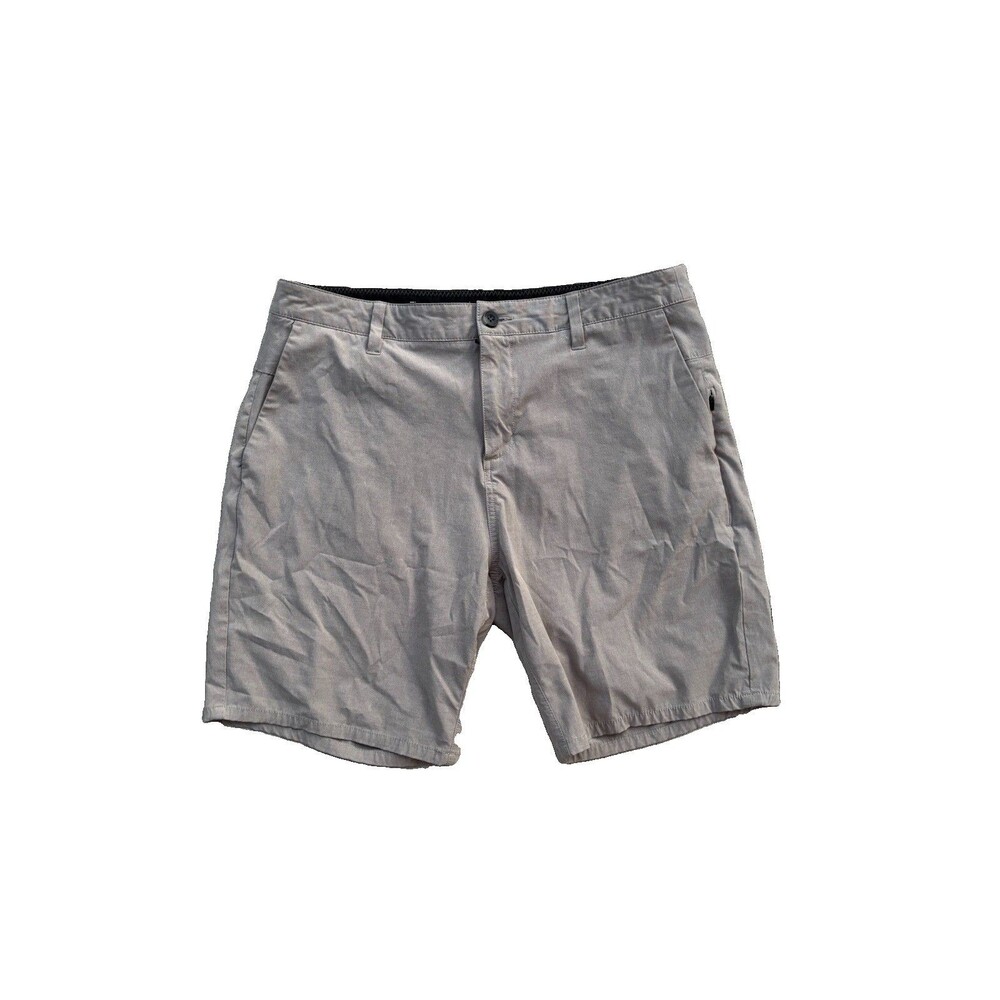 Vuori Men's Aim Shorts Stretch Lightweight Athletic, Khaki, Size 34